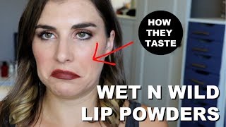 Swatching EVERY Wet n Wild Snowmelt Lip Powder  Bailey B [upl. by Noral]