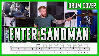 Enter Sandman  Drum Cover  Notation [upl. by Anirbed644]