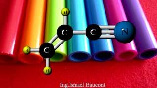 Acrylonitrile 3D Molecule Animation [upl. by Roslyn]