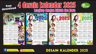 4 DESAIN KALENDER TAHUN 2025 LENGKAP DENGAN HIJRIAH DAN JAWA [upl. by Martinelli]