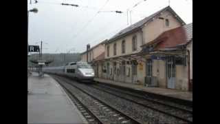 Gare de Mouchard  UM TGV SE Lyria [upl. by Gunzburg]