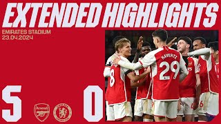 EXTENDED HIGHLIGHTS  Arsenal vs Chelsea 50  Trossard White 2 Havertz 2 [upl. by Vezza638]