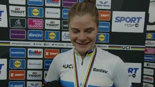 Lotte Kopecky  Interview at the finish  Womens Glasgow UCI World Championships 2023 [upl. by Paine]