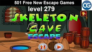 Walkthrough 501 Free New Escape Games level 279  Skeleton cave escape  Complete Game [upl. by Cordy850]