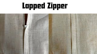 How To Sew Lapped Zipper  Learn To Sew Lapped Zipper [upl. by Kinney]