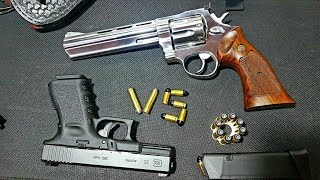 Revolver vs Pistola qual o melhor Arma para porte defesa residencial e esporte 38 357 x 380 9 40 [upl. by Torrence]