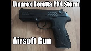 Umarex beretta px4 storm 6mmmetal slide unpackingreview and how to use Airsoft [upl. by Atwekk]