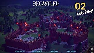 Becastled Gameplay Building up the walls  RTS  Medieval wave defence  Lets Play Episode 2 [upl. by Avrom]