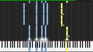 The Sparrows  EntreDeuxMers Piano amp Flute Tutorial Synthesia [upl. by Orwin]