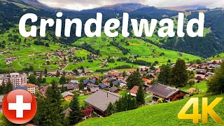 Grindelwald Switzerland Walking Tour 4K 60fps  the most beautiful villages in the World [upl. by Eiramanel]