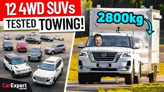 MEGA 4WD SUV towing test Some fail our tests 😳 Patrol v LandCruiser v Defender v Everest v MUX [upl. by Westerfield633]