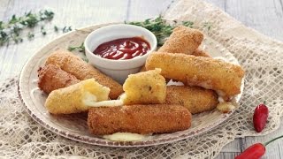 Mozzarella Sticks fatti in casa  video ricetta  Dulcisss in forno [upl. by Nomrej]