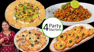 ४ झटपट और आसान स्टार्टर किसी भी पार्टी के लिए  4 Best Party Starter Recipes Veg  Kabitaskitchen [upl. by Anelrats306]