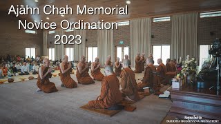 Ajahn Chah Memorial Novice Ordination 2023 [upl. by Aikmat]