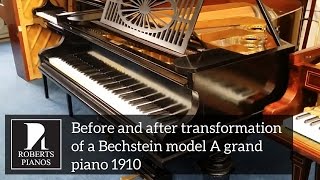 Before and after transformation of a Bechstein model A grand piano 1910 [upl. by Eanore]