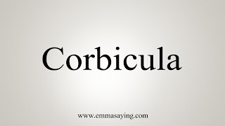 How To Say Corbicula [upl. by Stempson36]