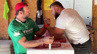 Devon Larratt vs Alex Kurdecha  Ottawa Armwrestling Practice [upl. by Harlie]