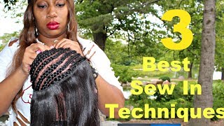 Full Sew in Weave  Hair Tutorial  3 TECHNIQUES [upl. by Ilellan]