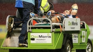 Dave Kearney thankfully ok after OConnell incident  Munster v Leinster 13 Apr 2013 [upl. by Marvel]