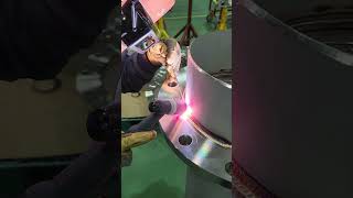 STS304 FLANGE RF 250A WELDING 용접 비드 작살 [upl. by Eelsnia568]