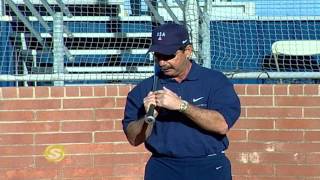 The best way to grip a bat for Softball with coach Mike Candrea [upl. by Hcurob]