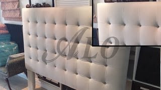 DIY  BUTTONLESS TUFTED HEADBOARD  DIY  ALO Upholstery [upl. by Hedvige31]