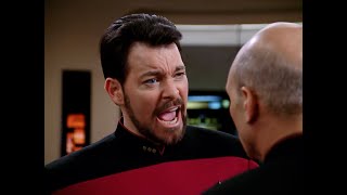 Riker challenges Captain Picards authority  Star Trek The Next Generation EDIT [upl. by Tobe]