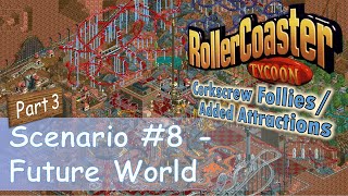 RollerCoaster Tycoon  Park Playthrough Future World Part 33  Landscaping amp decorating [upl. by Sumner]