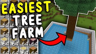 The EASIEST TREE FARM in Minecraft Bedrock 121 [upl. by Anileba]