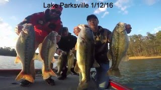 Go pro Lake Parksville bass fishing 11216 [upl. by Yreffej]