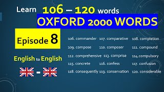 Ep8  106120  English Vocabulary must know  boost in 5 minute  Oxford Dictionary [upl. by Vaenfila]