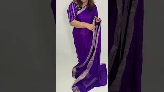 Beautiful crepe silk saree with blouse Price 2395 [upl. by Nwahsak]