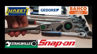 Stahlwille 12 Flex Head Ratchet Ft Snapon Hazet Gedore Bahco and Kamasa Made in Germany [upl. by Danya]