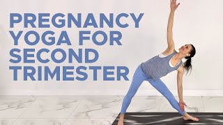 Pregnancy Yoga Second Trimester 30 Minute Prenatal Yoga [upl. by Gasparo]