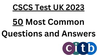 CSCS Test UK  50 New QampA  CSCS Card UK 2023  CITB health and safety Test 2023  CSCS Mock Test [upl. by Tomi490]