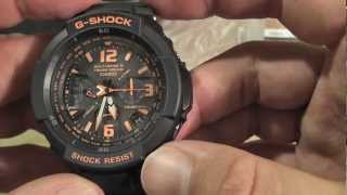 Casio Mens GW3000B1ACR GShock Solar Power Black With Orange Dial Watch [upl. by Bencion]