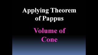 Applying the Theorem of Pappus Cone [upl. by Cymbre359]