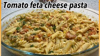 Baked cherry Tomato feta cheese pasta [upl. by Brynn]