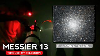 I took a Picture of BILLIONS OF STARS TOGETHER✨️  Messier 13 Globular Cluster through my Telescope🔭 [upl. by Rina716]