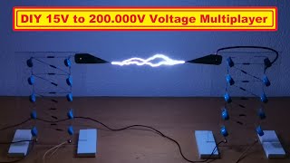 DIY 15V to 200 000 V Cockroft Walton voltage multiplier [upl. by Rintoul]