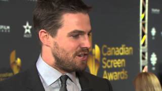 Stephen Amell on the Canadian Screen Awards Red Carpet  CBC [upl. by Adraynek]