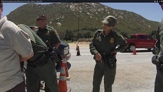 US Border Patrol Checkpoint Refusal  Pine Valley California Break Window [upl. by Wier]