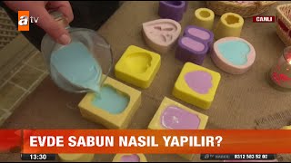 Evde sabun nasıl yapılır  atv Gün Ortası Bülteni [upl. by Rasecoiluj744]