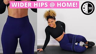 GROW YOUR SIDE GLUTES AT HOME  BAND NO STANDING WORKOUT [upl. by Ellicott]