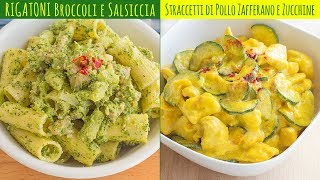 RIGATONI BROCCOLI e SALSICCIA  STRACCETTI DI POLLO allo ZAFFERANO e ZUCCHINE 2 Ricette Facili [upl. by Ganley]