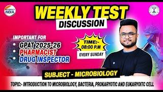 Microbiology Weekly Test Discussion  Intr to Microbiology Bacteria Prokaryotic ampEukaryotic Cell [upl. by Anasus]