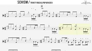 How to Play Schism  Trinity Rock amp Pop Drums Grade 8 [upl. by Yelruc]