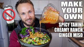 3 NoBlender Sauces To Put On Anything Vegan OilGluten Free [upl. by Lenrow815]