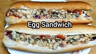 Egg sandwich recipe malayalamsamoon breadlong bread sandwicheasy egg sandwich recipe  sandwich [upl. by Ynez]