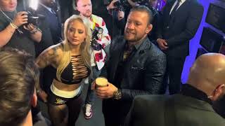 Conor McGregor and Ebanie Bridges get on the Irish stout 👀 [upl. by Elpmid]